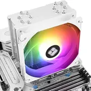 Thermalright Burst Assassin 120 SE ARGB White CPU Air Cooler, 6 Heat Pipes, TL-C12CW-S PWM Quiet Fan CPU Cooler with 1550RPM Speed, for AM4/AM5,Intel LGA1851/1700/1150/1151/1200, PC Cooling