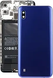 HUOLUNGJIN Replacement Battery Back Cover for Samsung Galaxy A10 SM-A105F/DS, SM-A105G/DS,Housing Door Repair Part for Galaxy A10 SM-A105F/DS, SM-A105G/DS (Blue)