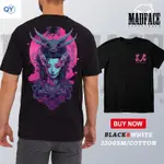 (QY)MAD FACE JAPAN GEISHA DESIGN 男女T恤加厚棉質休閒襯衫A017