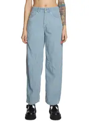 [BDG] Corduroy Logan Cinch Back Pants - Pale Blue