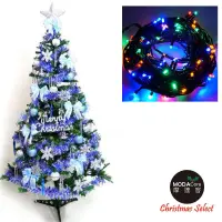在飛比找博客來優惠-幸福6尺/6呎(180cm)一般型裝飾綠聖誕樹 (+藍銀色系