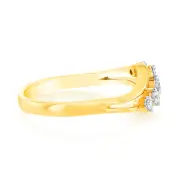 9ct Yellow Gold Luminesce Lab Grown 1/4 Carat Diamond Ring, O