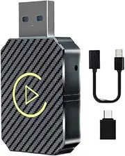 Generic Wired to Wireless Carplay & Auto Smart Mini Box USB Plug and Play Wireless Adapter -Compatible 5.0 WiFi OTA Online Upgrade for OEM Wired CarPlay Auto Car Systems