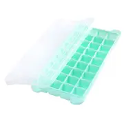 Green 36 Grids Silicone Mould Ice Cube Tray With Lid Mold Maker Tool Square DIY Mould