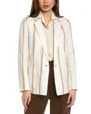 Piazza Sempione Linen & Silk-Blend Blazer
