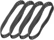 Rubber Tank Tracks Set Tank Tracks Part for Robot Toy Improve Traction Stability on Surfaces Black