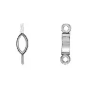 Platinum Marquise Bezel-Set Link Drop Dangle Charm Mount Unset Setting Connector