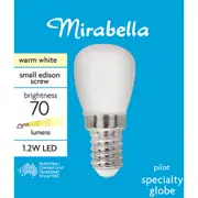 Mirabella LED Pilot T26 SES 1.2W 70 Lumens Warm White Globe