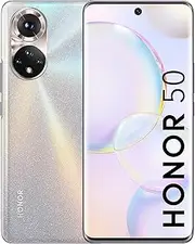 HONOR 50 Mobile Phone 5G SIM Free Unlocked 8 + 256 GB Smartphone with 108 MP Camera, 120 Hz 6.57 Inch Curved Screen, Android 11, Frost Crystal