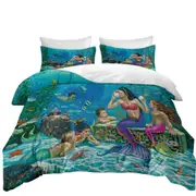 The Story Teller Mermaids Underwater World Quilt Cover