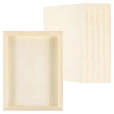 6"x8" Wood Panels Board, 6Pcs Unfinished Square Wood Canvas Boards