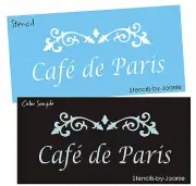 Joanie 4"x8" Stencil Cafe de Paris Cottage French Fancy Scroll Border DIY Signs