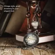 Mechanical Pocket Watch Vintage Case Watch Hand Wind Skeleton Pocketwatch Wi GBD