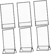 6pcs Clear Acrylic Table Number Holder Double Sided Wedding Display Stand with Base for Restaurant Menus and Events Easy Assembly Long Lasting Design
