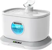 Petlipo Cat Water Fountain Cordless 2.5L/84Oz, Battery Operated Water Fountains for Cats Indoor Drinking with 3 Modes & 180° Motion Sensor, 23Db Quiet Automatic Water Dispenser for Dog, Pet, White