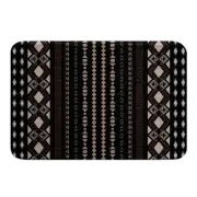 Boho Aztec Bath Rugs Western Bohemian Striped Bathroom Rugs 20"x32" Multi 11