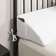 downluxe King Size Mattress Gap Filler/Bed Wedge Pillow for Headboard/Headboard Pillow King Bed,Gap Filler to Close The Gap(0-6") Between Mattress and Headboard or Wall,White(76"x10"x6")