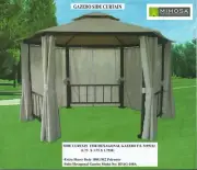 Mimosa Hexagonal Gazebo Side Curtains Genuine Side Wall Spare Parts - 3 Pack