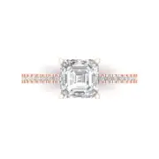 1.66ct Cushion Sapphire Promise Bridal Wedding engagement Ring 14k Rose Gold