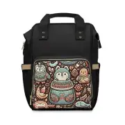 Whimsical Matryoshka Animal Nappy Bag Baby Multifunctional Diaper Backpack