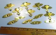 7 Sets of Small Tiny Brass Case Hasp Latch for Antique Jewelry Chest