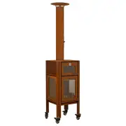 Ferro 50x100cm Corten Steel Wood Burner Pizza Oven, Rusty
