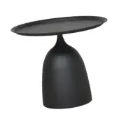 Small Round Side Table Round Black Coffee Table for Patio Sofa Couch Chair