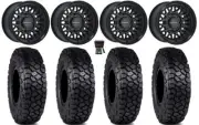 Raceline Omega 15" Wheels Satin Black 30" Intersect Tires Sportsman RZR Ranger