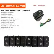 Dual Push Switch Button Fog Lights For Mitsubishi w/Wire (Fan&Headlight)