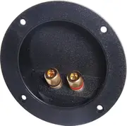 2 Way Speaker Terminal Binding Post Gold Round P2017 Black