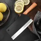 Cleaver Kitchen Knife Chef Meat Vegetable Slicer Stainless Steel Wood Handle 8"