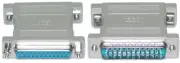 Lot10 DB25 Male~Female Null Modem Nul/Cross Serial RS232gender changer Adapter{F