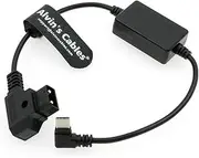 Alvin's Cables USB-C Type-C Right Angle to D-tap Power Cable Regulated 5V Output for Blackmagic Design Micro Converter, Sound Devices Mix Pre II 30CM