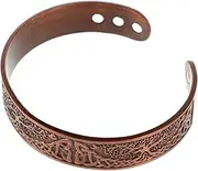VALICLUD Adjustable Magnetic Bracelet for Men and Women Tree of Life Design Vintage Copper Jewelry Comfortable Bangle for Casual Wear Parties and Special Occasions