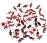 jojofuny Realistic Fake Centipede Toy Cockroach 30pcs Artificial Gecko Prop for Halloween Scary Trick Toys