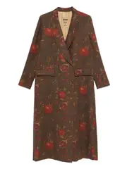 [Uma Wang] Uma Wang-Cappotto Doppiopetto Con Stampa Melograno-Donna M