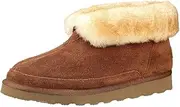 [PAMIR] Men's Sheepskin Boot Slippers Indoor Outdoor Ankle Booties with Memory Foam