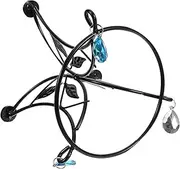 YARNOW Metal Gazing Ball Stand Baseball Gazing Bowl Globe Mirror Rack Mirror Ball Sphere Shelf Sphere Display Holder Hanging Solar Lights Planet Earth Small Vase Holder Black Wrought Iron