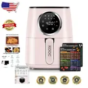 Compact 8-in-1 Electric Air Fryer, 4.5 QT with Nonstick Basket & Cheat Sheet