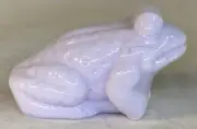 Boyd Art Glass Jeremy the Frog In Pale Orchid 1994