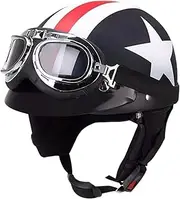 COMPUKAS Open Face Motorcycle Helmet for Adults Stylish Design with Visor Comfortable Breathable Lining Secure Buckle for Men and Women Essential Safety Gear for Riding