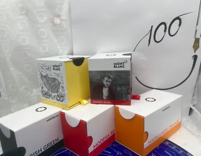 5x - Montblanc ink bundle, Dean, Zodiac Yellow Pig, Modena Red, Manganese Orange