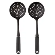 2PK MasterCraft Soft Grip Nylon Skimmer Kitchen Cooking Utensil Strainer/Filter