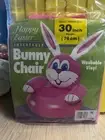 Vintage Kmart Inflatable Bunny Chair Pink 30” Easter Kitsch