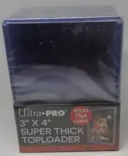 ULTRA PRO TOP LOADERS - 3 X 4 INCH SUPER THICK 75PT (X25) - FREE UK P&P