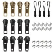 Zipper #5 Repair Kit Black Zipper Sliders Zipper Repair Zipper Replacement fo...