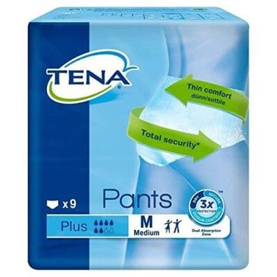 Tena Pants Plus Medium Incontinence pants x 9