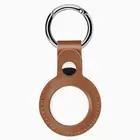 Leather Case For Apple AirTag with Keychain Brown 1st Gen