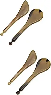 2sets Acupoint Stick Massage Pen Facial Tools Beauty Massage Stick Hand Held Massager Acupoint Care Pen Massager Hand Held Yak Horn 2pcs*2