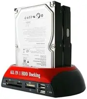 KMLP All in 1 Dual 2.5 inch/3.5 inch SATA/IDE HDD Dock Station with Card Reader & Hub